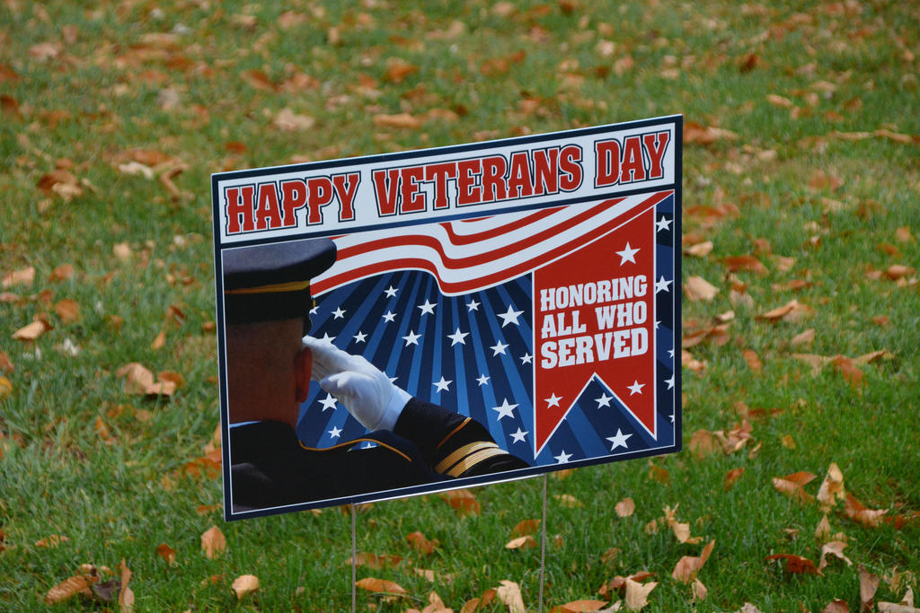 Veterans Day Yard Sign Delivery